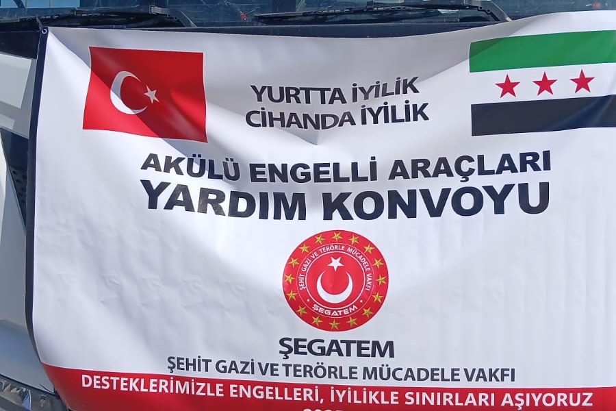 Vakfımızın, Akülü engelli araçları yardım konvoyu Suriye’ye ulaştı.